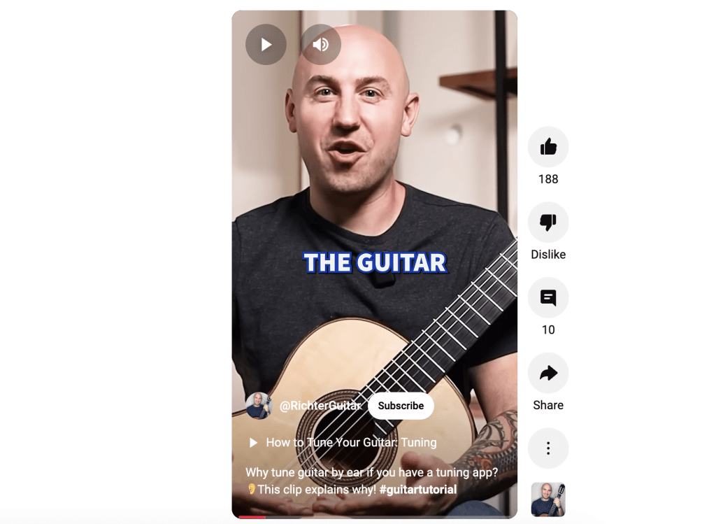 Thumbnail of Jonathan Richter explaining how to tune the guitar by ear